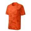 SPORT-TEK Youth CamoHex Tee Neon Orange
