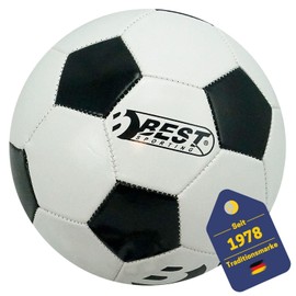 Best Sporting Football Superstar Classic I Football with Classic Design I High-Quality Ball I Football Children in Size 5 I White Football Children I Durable Training Ball