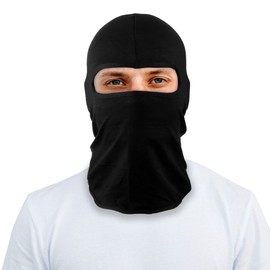 3/12 Pack Balaclava Face Mask Cover Multipurpose Full Ninja Mask Motorcycle Cycling Outdoor Sport Ski Active, Black (3pk), One size