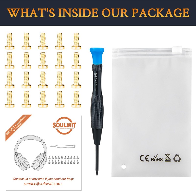 SOULWIT Replacement Headband Screws for Beats Studio 3, Studio 2,