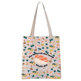 Sushi Tote Bag She Believed She Could Sushi Did Gift For Sushi Lover Gift Japanese Food Gift (Sushi did tote CA)