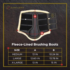 Kavallerie Dressage Horse Boots: Fleece-Lined Faux Leather Brushing Boots for Training, Jumping, Riding, Eventing - Breathable, Lightweight & Impact-Absorbing