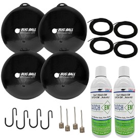 Bug Ball 4 Pack Deluxe Kit Complete - Odorless Eco-Friendly Biting Fly and Insect Killer with NO Pesticides or Electricity Needed, Kid and Pet Safe