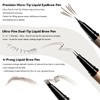 MAANGE Eyeliner with 2 Liquid Brow Set, Ultra-fine Waterproof Black