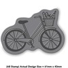 A8 'Bike With Groceries' Unmounted Rubber Stamp (RS00035195)