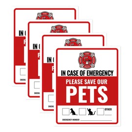 Pet Inside Emergency Warning Sticker