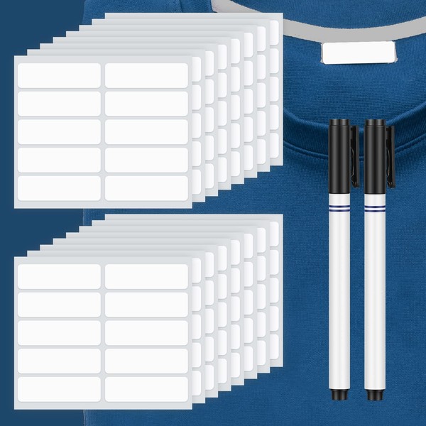 Honoson 300 Pcs Clothing Labels No Iron Fabric Labels Washable