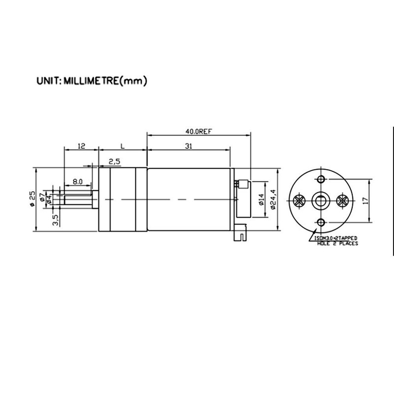 Gear Motor DC 12V, Stainless Steel High Torque Speed Reduction