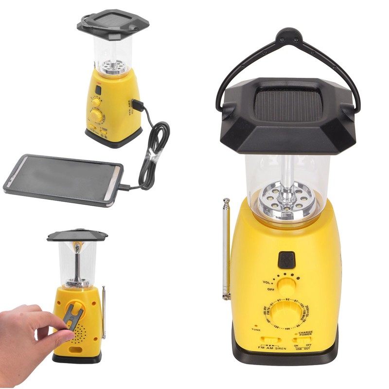 RD249 Hand Cranked Radio Rechargeable Handheld Multifunctional Power Solar Emergency