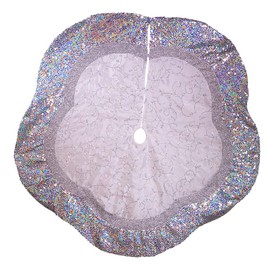 Kurt Adler 60" Silver Tree Skirt
