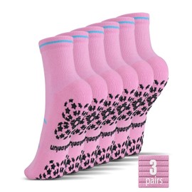 Shakoelun Non Slip Pilates Socks with Grips for Yoga, Barre, Grippy, Hospital, Ballet for Women with Arch Support.