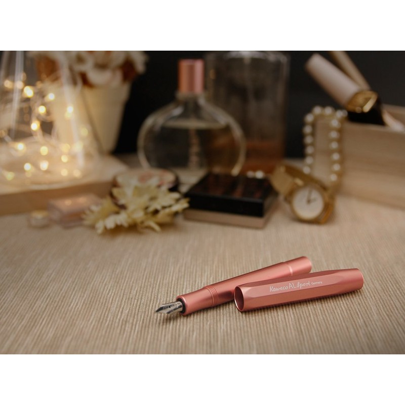 Kaweco AL Sport Fountain Pen Rose Gold, Fine Nib with