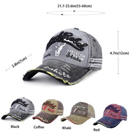 Vintage Baseball Cap for Men Women Cotton Sun Hat Distressed Snapback Hat Edge Trucker Motors Racing Motorcycle Biker Hat Outdoor Sports Cap Adjustable Peak Cap Breathable for Running Hiking Camping