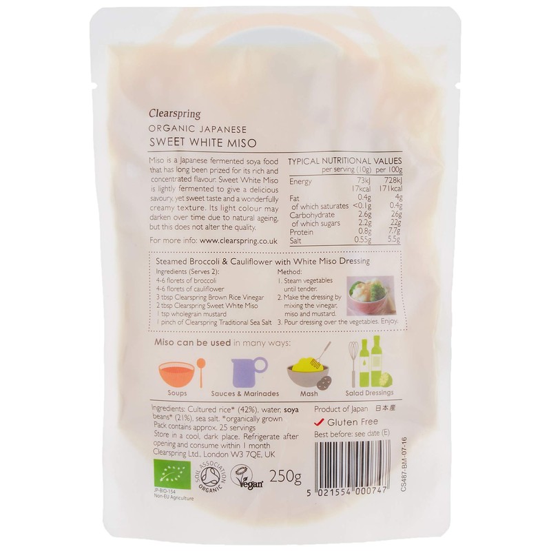 Clearspring Organic Sweet White Miso 250 g