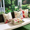 Outdoor Cushion Cover 40 x 40 cm Waterproof Linen Spring
