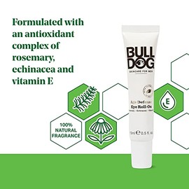 Bulldog Mens Skincare and Grooming Age Defense Eye Roll On, 0.5 onzas