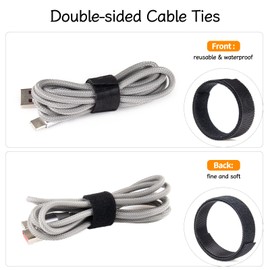 O4L - Outlet4Life Velcro Cable Ties Roll 10 m x 10 mm, DIY Velcro Cable Ties, Black, Cable Ties, Velcro Fastening, Resealable for Cable Organisation