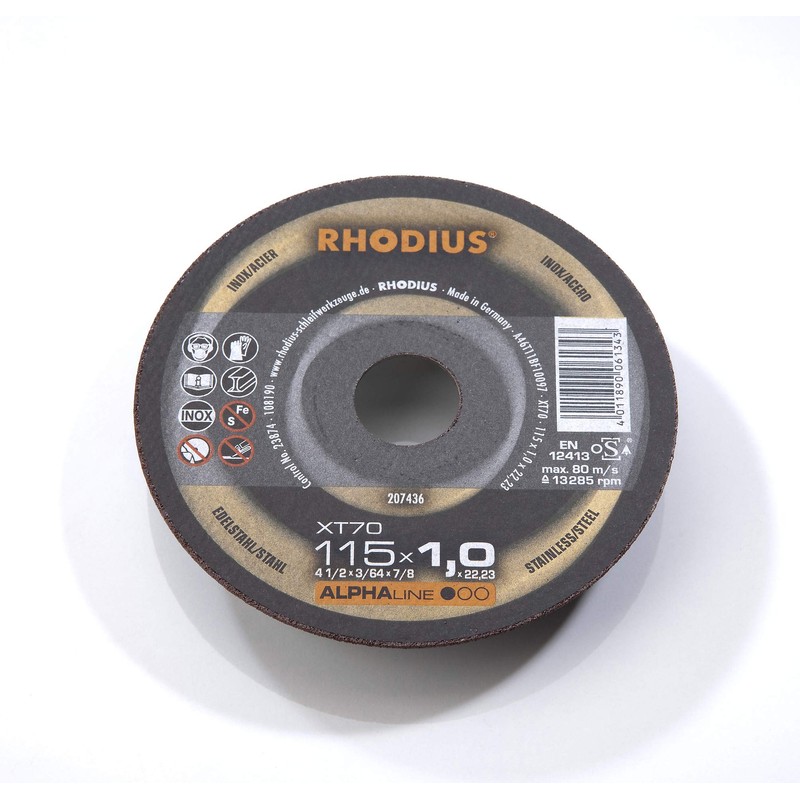 RHODIUS CUTTING DISC, METAL , TIN (PK10),207808,RHODIUS