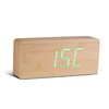 Gingko Design Alarm Clock, Wood, Brown, One Size