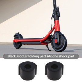 4PCS Anti-Vibration Pad Folding Cushion Rubber Damper Compatible with Ninebot ES1 ES2 ES3 ES4 Electric Scooter 10.2mm Height 6mm Hole Diameter Black
