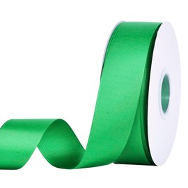 YAMA Green Grosgrain Ribbon, 1 1/2 Inch 50 Yards, Great for Crafts Bows Flower Bouquet Wedding Home Decor Gift Wrapping