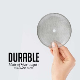 OVENTE 6 Pieces Mesh Replacement, Compatible with 20 Ounce Coffee French Press Brands, Universal Design of High-Grade Stainless-Steel Filter, ACPF7020S