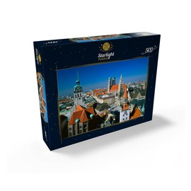MyPuzzle View of Marienplatz with Old Peter, Church of Our Lady and City Hall, Munich, Bavaria, Germany - Premium 500 Piece Jigsaw Puzzle for Adults