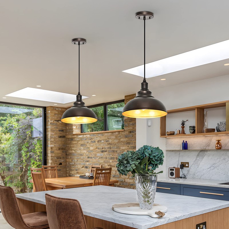 ALAISLYC 3-Pack Farmhouse Pendant Light Adjustable Pendant Lighting for Kitchen