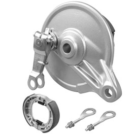 Rear Drum Brake Cover Shoe Kit Fit for Coleman BT200X CT200U CT200U-EX Axis M200 196cc Mini Bike, with Spare Drum Brake Pad & Chain Tensioner Adjustment Tool
