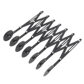 Stainless Steel Adjustable Pizza Cutter Wheel 430 Black for Precise Dough Cutting