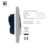 Trendi Artistic Modern Glossy 4 Gang 2 Way Stainless Steel