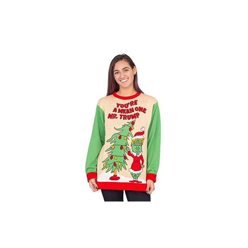 You're a Mean One Mr. Trump Grinch Adult Ugly Christmas