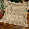 23 Inch Square Beige 100% HANDMADE Crochet Lace Placemats Doilies
