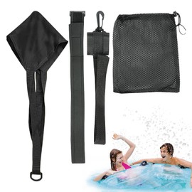 Swimming Parachute Resistance Training Equipment - Swimming Resistance Training Set | Swimming Aquatic Resistance Belt Stationary Trainer, Swim Parachute Swim Accessory for Swim Training