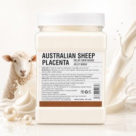 Australian Sheep Placenta Jelly Mask 650 g, Mascarilla Facial Hidratante Tipo Spa para Rostro y Cuello, Uso Profesional                               