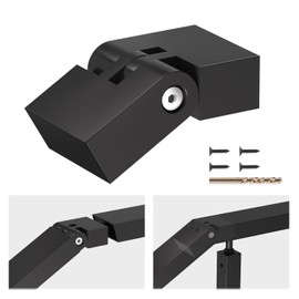 Gyykzz 1 Pack Black Vertical Pivot Connector 100mmx23mmx53mm for Aluminum Handrail, 180° Adjustable Hand Rail Fitting High Strength POM Connector Block for Stair Horizontal Handrail