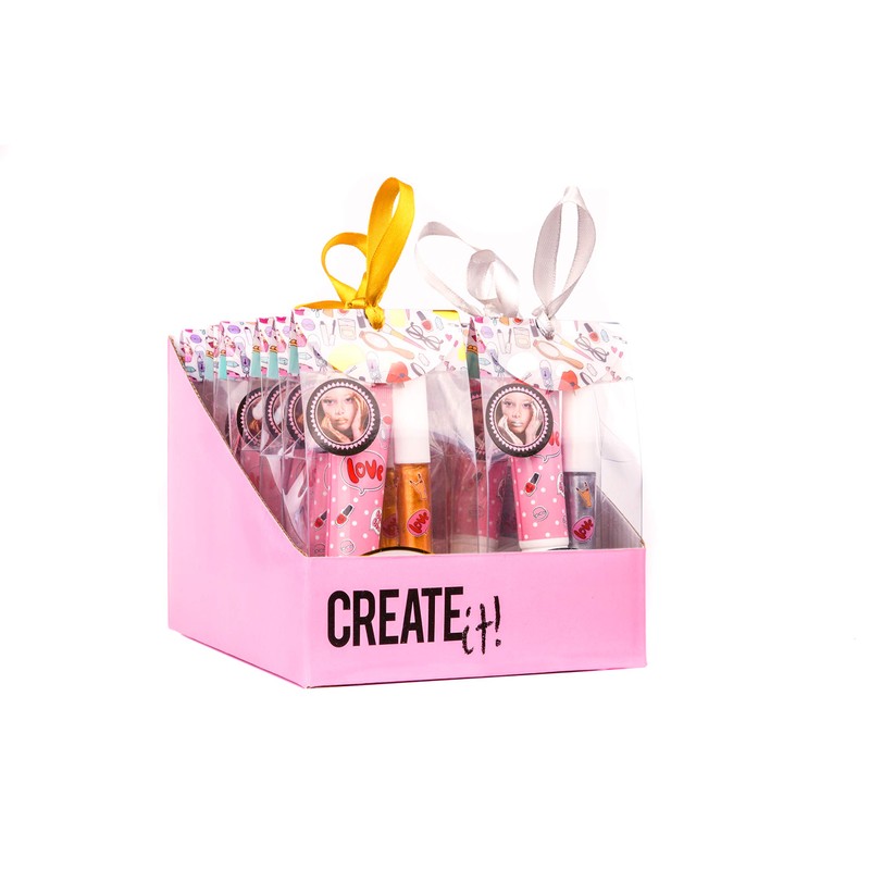 Create it! 2005639 Lip Gloss & Body Glitter Set, Multi-Colour