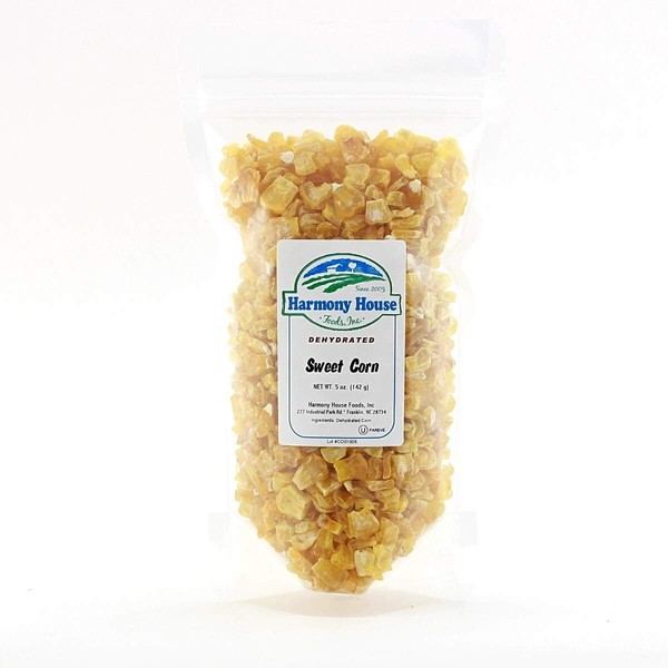 Harmony House Foods Dried Corn, whole (3 oz, ZIP Pouch) for Cooking, Camping, Emergency Supply, and More