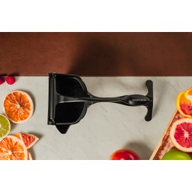 Noverchine Premium Hand Press Squeezer Manual Citrus Juicer for Fresh Orange, Lemon, Lime, Pomegranate Juice - Heavy Duty Handheld Aluminium Alloy Juice Extractor Matte Black