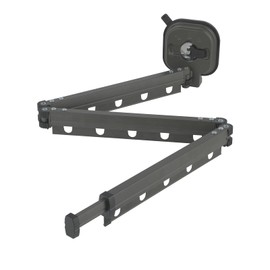 Wall Mounted Clothes Drying Rack with Suction Cup,Folding Laundry Hanger Dryer Rack, Laundry Space Saver 360° Retractable Collapsible Drying Racks for Laundry,Balcony, Mudroom, Bedroom