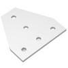 5PCS Flat Tie Plate Aluminum Alloy 5 Holes Compression Resistance