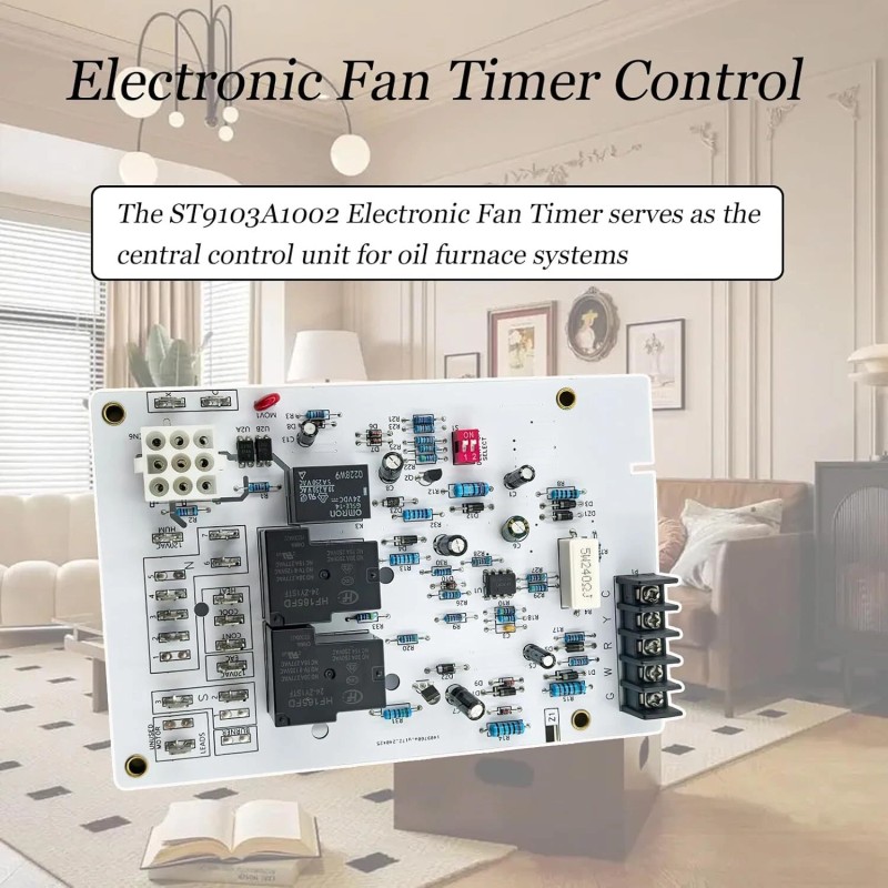 liuch-662 ST9103A1002 Replacement Electronic Fan Timer for Oil Furnace Applications