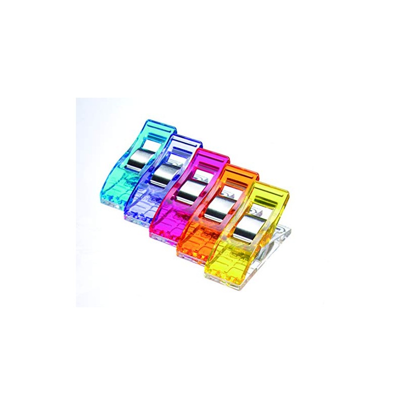 Clover - Clips de 10 piezas, clásicos, los colores pueden