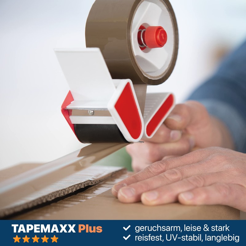 FYBR Tapemaxx Plus 6 Rolls Strong Parcel Tape Quiet Packing