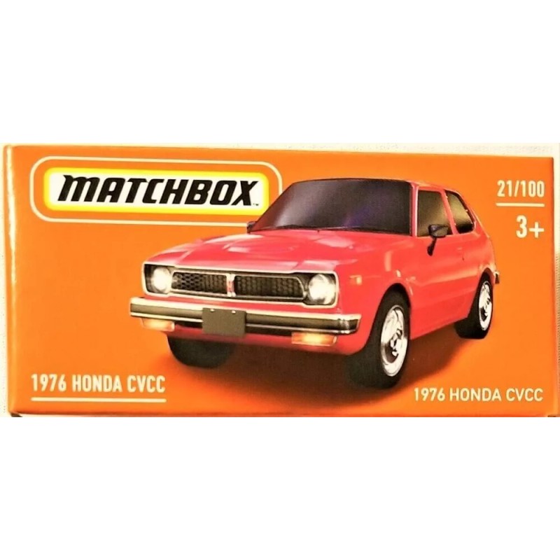 Matchbox 1976 Honda Civic CVCC Red Power Grabs 21/100
