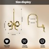 24PCS Bow Shower Curtain Hooks,Shower Curtain Rings,Brushed Gold Shower Curtain