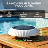 Solar Floating Pool Lights, 6.4" Solar Pool Lights that Float,