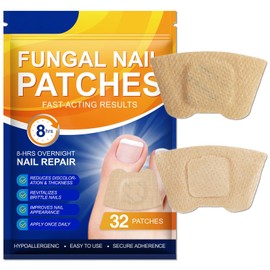 32PCS Extra Strength Fungal Nail Patches for Toenail Fungus – Deep Penetration Overnight Repair – Gentle & Hypoallergenic Formula