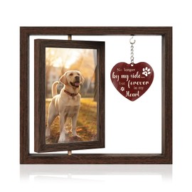 Pet Memorial Photo Frame,Loss of Dog Bereavement Gift,Cat Dog Pet Wooden Memorial Picture Frame (4 * 6 inch Photo)