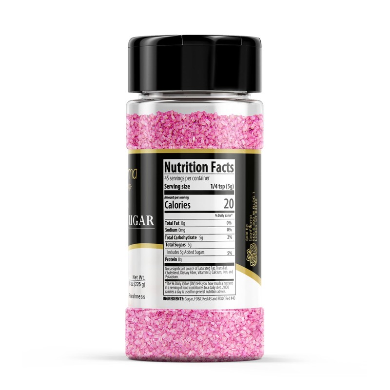 GranAroma Pink Sanding Sugar, 8 oz, Decorative, Cookies & Sweets